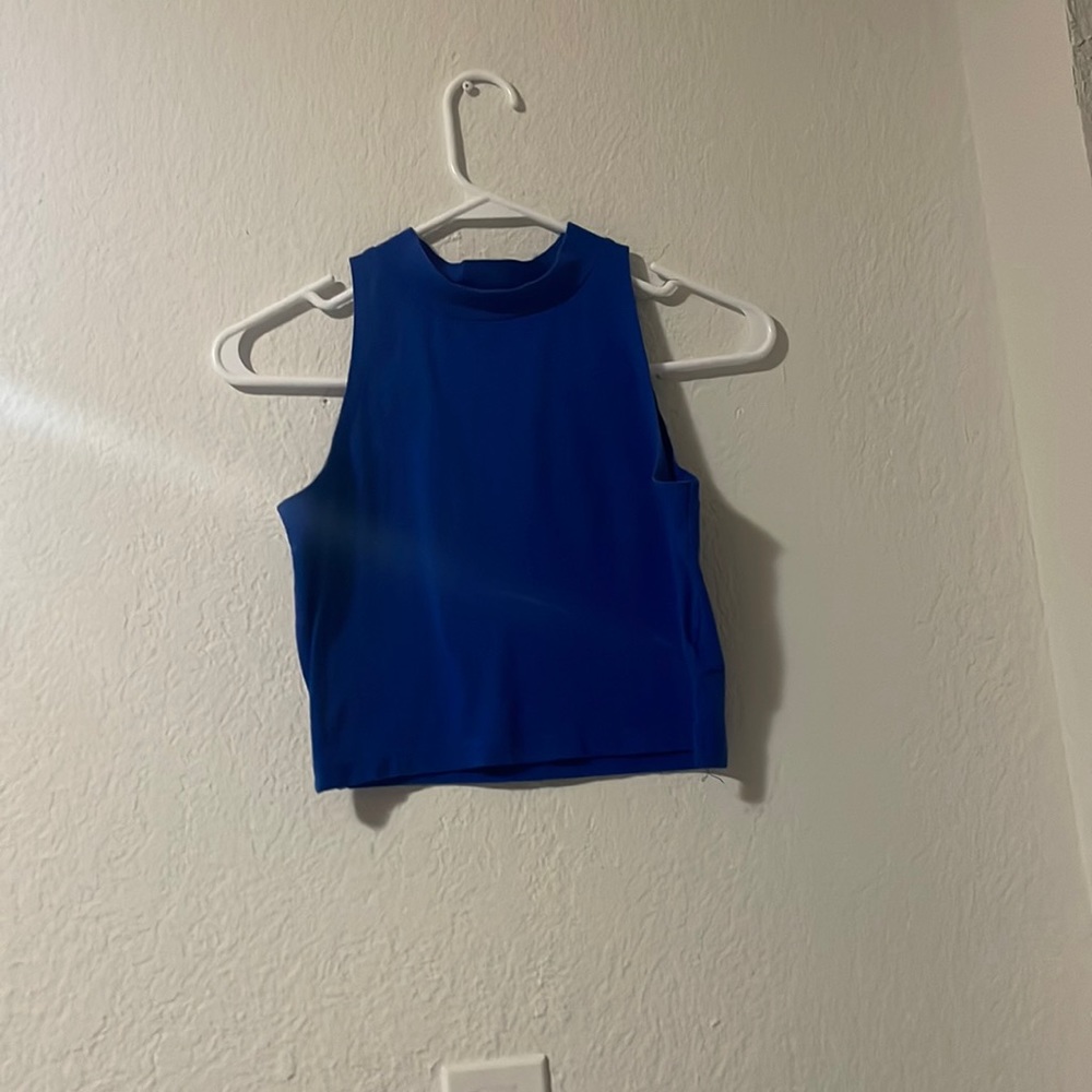 Blue crop top